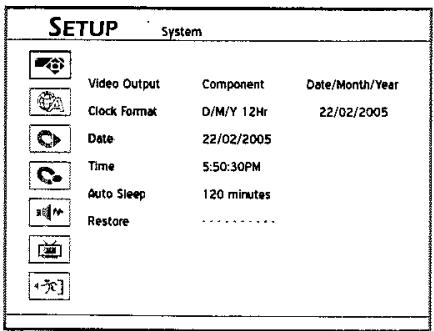 LITE-ON LVW-1101/1105 - Régler la date du système - 1