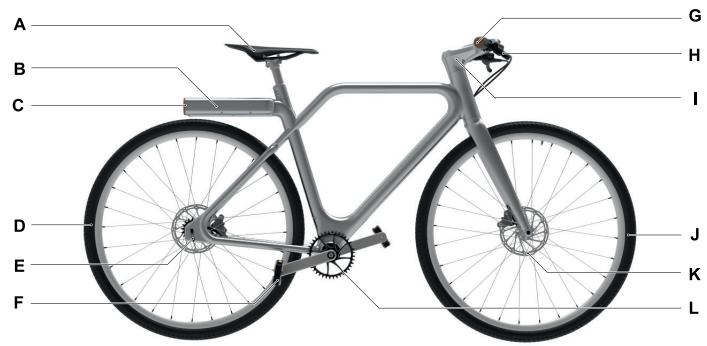 ANGELL VELOELECTRIQUESMARTBIKESILVER - - Représentation graphique du velo - 1