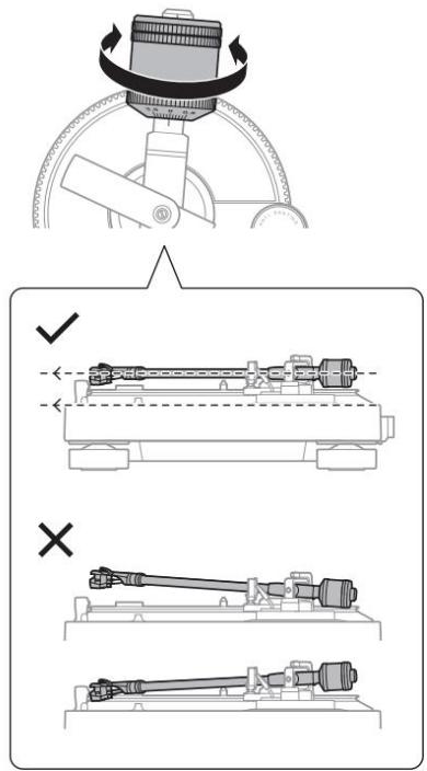 AUDIO TECHNICA AT-LP120XBT-USB - Réglage de l'équilibre du bras de lecture - 3