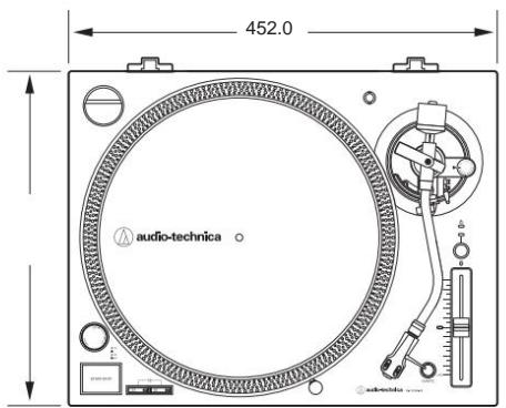 AUDIO TECHNICA AT-LP120XBT-USB - Dimensions - 1
