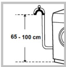 INDESIT IWUC 4105 - Raccordement du tuyau de vidange - 1