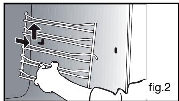 DE DIETRICH DOP 1140 DG - Gradins fils avec des crochets en partie centrale. - 2