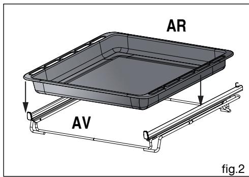 DE DIETRICH DOP 1140 DG - - Plat multi-uses 45 mm. Système de rails coulissants avec accessibilité totale (fig.2) - 1