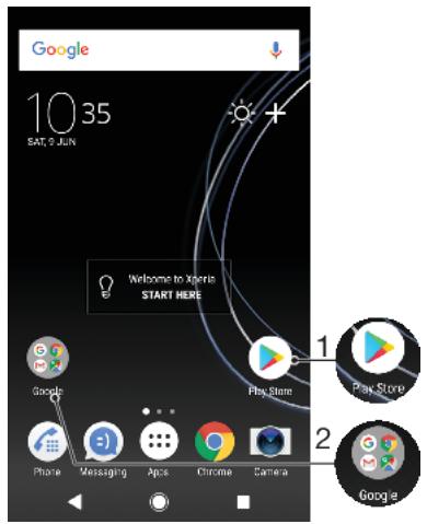 SONY XA1NOIR+CASQUE - Présentation des raccourcis et dossiers - 1