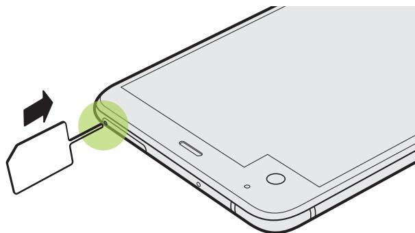 HTC UULTRABLANC 64G - Enlever la carte nano SIM - 1