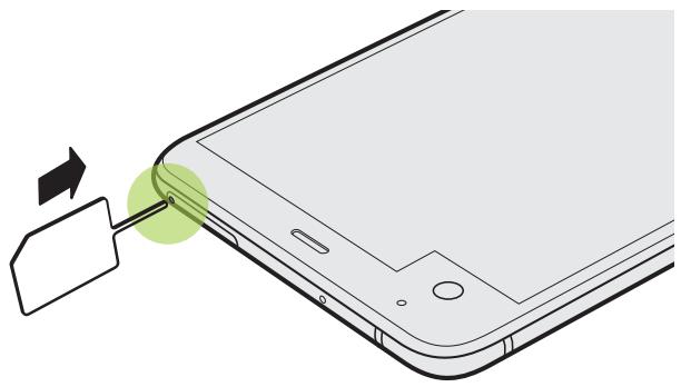 HTC UULTRABLANC 64G - Insérer la carte nano SIM - 1