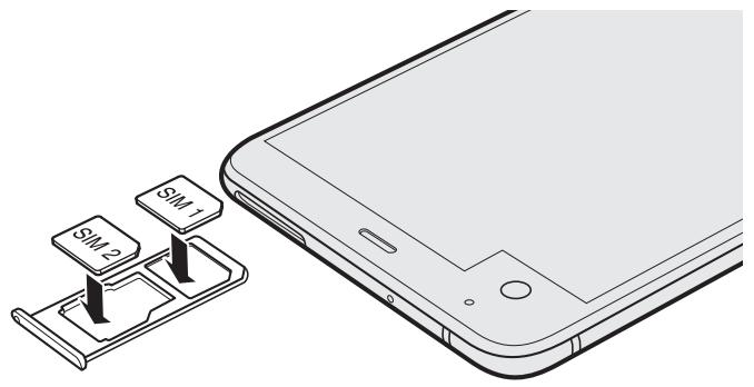 HTC UULTRABLANC 64G - Insérer la carte nano SIM - 3