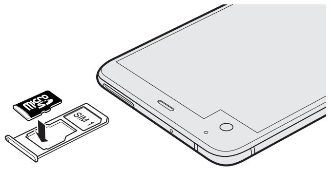 HTC UULTRABLANC 64G - Insertion de la carte microSD - 4