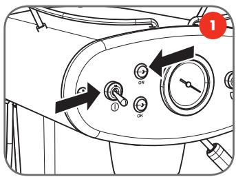 ILLY X1 IPSO ROUGE 6580 - allumage et arrêt - 1