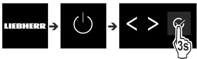LIEBHERR REFRIGERATEURRE5220-20 - Allumer l'appareil - 1