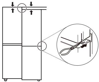 CAEL DARTY - Réglage de la hauteur de la portedroite du réfrigérateur - 1