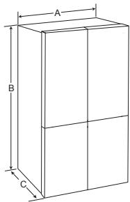 CAEL DARTY - Dimensions et dégagements - 1
