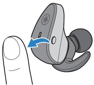 YAMAHA TW-ES5A - Lorsque les écouteurs (L) et (R) sont sous tension, maintenez la touche de fonction de l'écouteur (L) et la touche - (moins) de l'écouteur (R) pendant environ trois secondes, puis relâché-zes. - 2