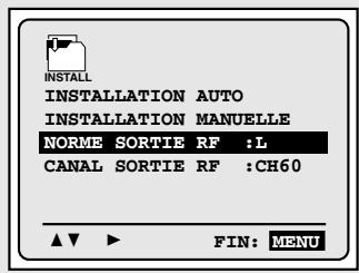 TOSHIBA V733EF - Sélection du mode de sortie sonore RF (L, K, G, I) - 2