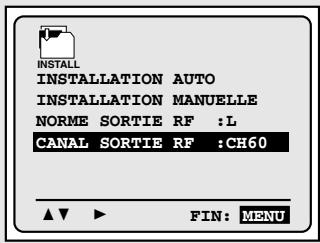 TOSHIBA V733EF - Réglage du canal de sortie du magnétoscope à cassettes - 2