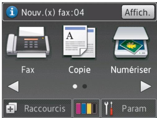 BROTHER MFCi680DW - Prévisualiser les nouveaux fax - 1