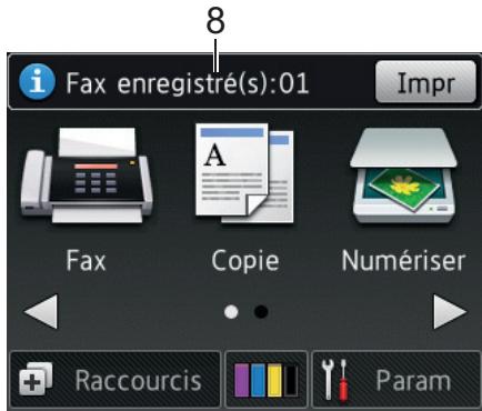 BROTHER MFCi680DW - [Fax enregistré(s) :] - 1