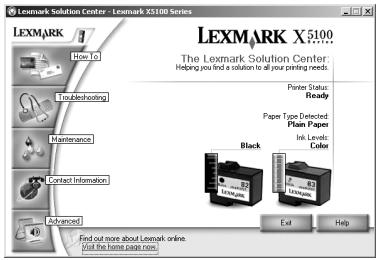 LEXMARK X5100Series - Utilisation du Centre de solution Lexmark X5100 Series - 1