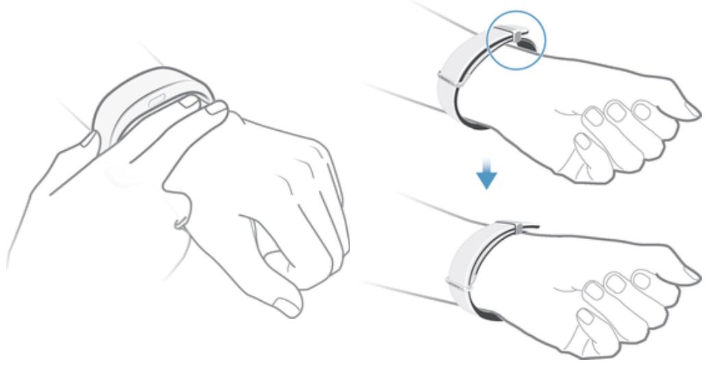 SONY SWR12 BLANC - Wearing your SmartBand 2 - 1