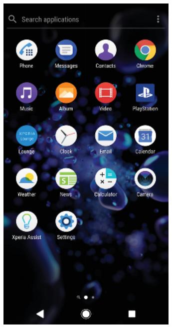 SONY xperia xz2 compact vert - Écran des applications - 1