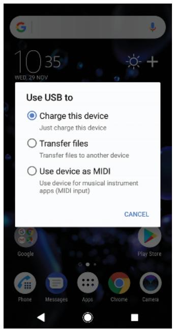 SONY xperia xz2 compact vert - Gestion des fichiers à l'aide d'un ordinateur - 1