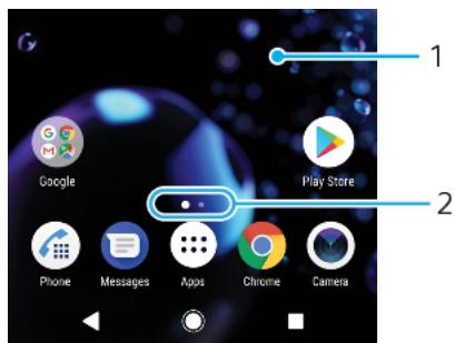 SONY xperia xz2 compact vert - Présentation de l'écran d'accueil - 1
