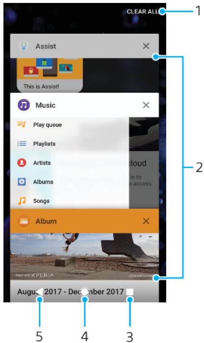 SONY xperia xz2 compact vert - Présentation de la navigation dans les applications - 1