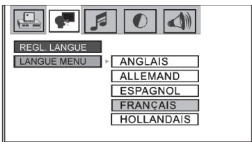 SOUNDVISION SV-70W - Réglage des langues - 1