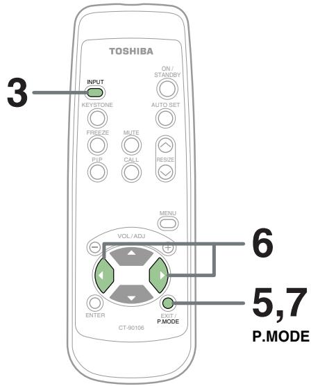 TOSHIBA TLP 250 - Utilisation du mode de presentation (Suite) - 1