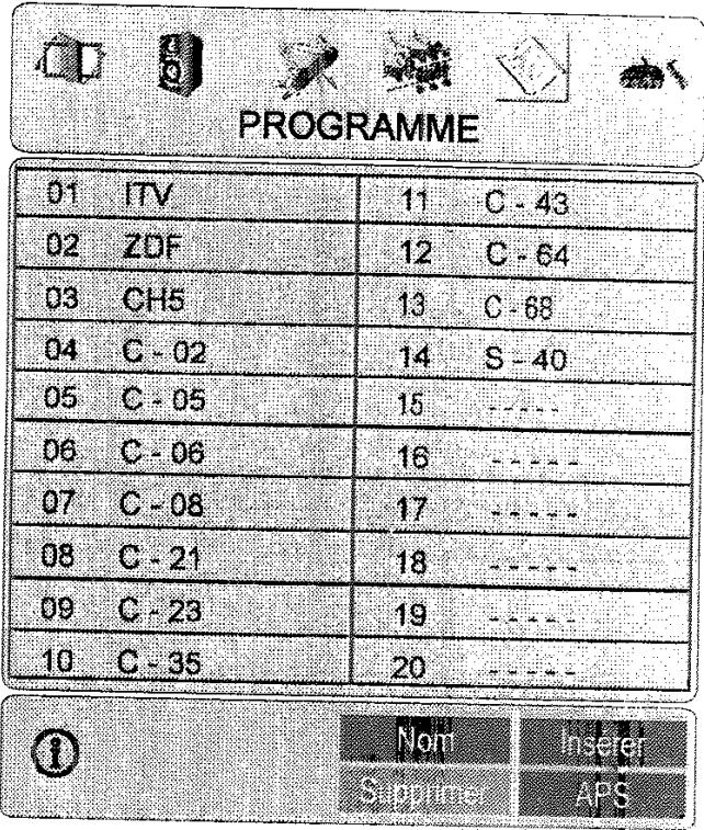 PROLINE LD3255HD - Menu Programme - 1