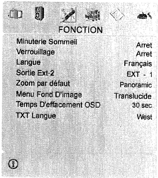 PROLINE LD3255HD - Menu Fonction - 1