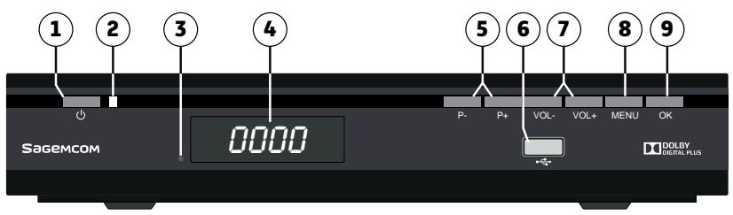 SAGEMCOM TWIN 830 HD - Face avant du récepteur - 1