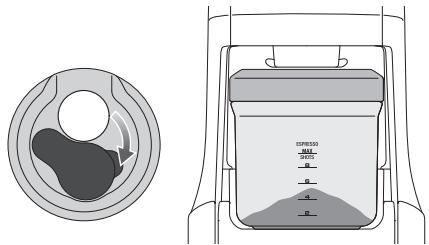 BREVILLE BCG820 - MAHLEN IN EINEN KAFFEEBEHÄLTER ODER -FILTER SCHRITT 1: - 2
