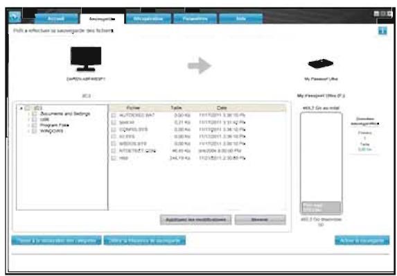 WESTERN DIGITAL DD2,5 500 ULTRA BK - Onglet Sauvegarde - 2