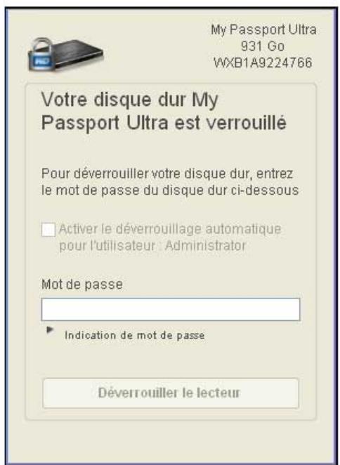 WESTERN DIGITAL DD2,5 500 ULTRA BK - A l'alde de l'utilitaire WD Drive Unlock - 1