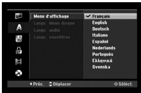 LG-GOLDSTAR RH270 - Réglage de la langue - 1