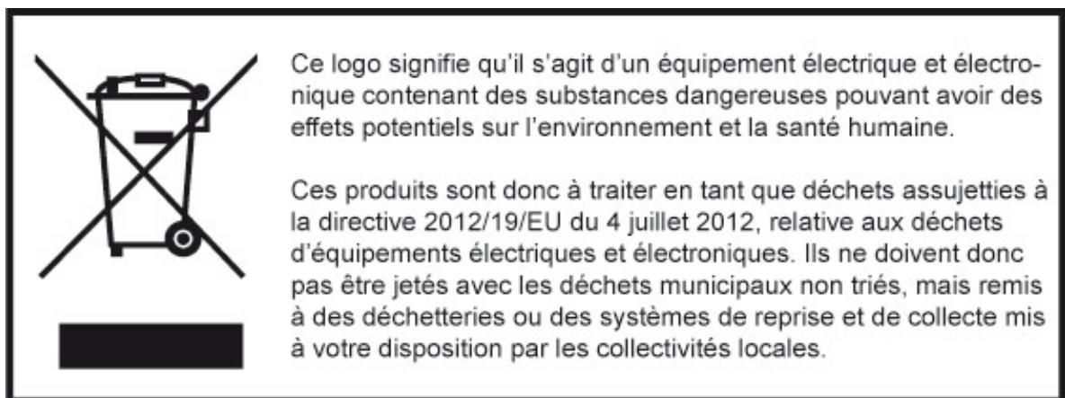 LOGICOM AURA 355 REP NOiR - - Consigne de mise au rebut de l'appareil - 1