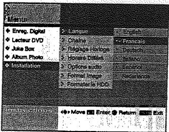 SAMSUNG DVD-H40 - Modifier la langue du menu principal - 3