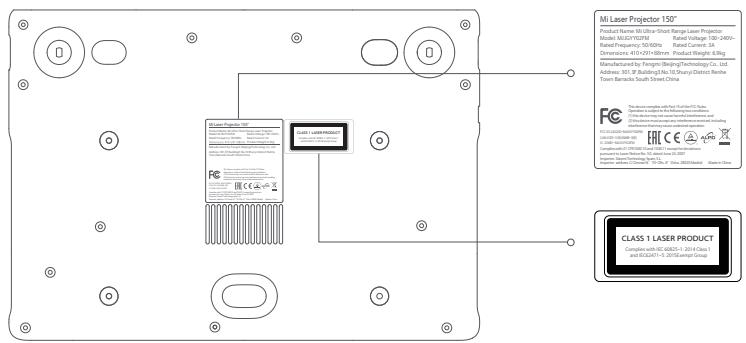 Xiaomi MI LASER - Informations sur la sécurité liée à l'utilisation du laser - 1