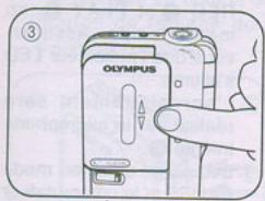 OLYMPUS S711 - Insertion d'une microcassette - 3