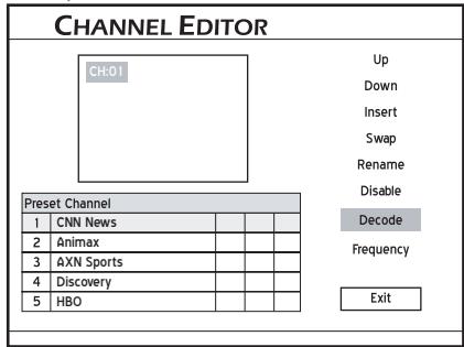 LITE-ON LVW 5027 HC+ - Paramétrer le décodeur - 1