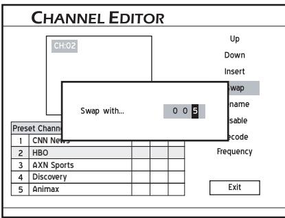 LITE-ON LVW 5027 HC+ - Echanger les chaînes TV - 1