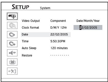 LITE-ON LVW 5027 HC+ - Régler la date du système - 1