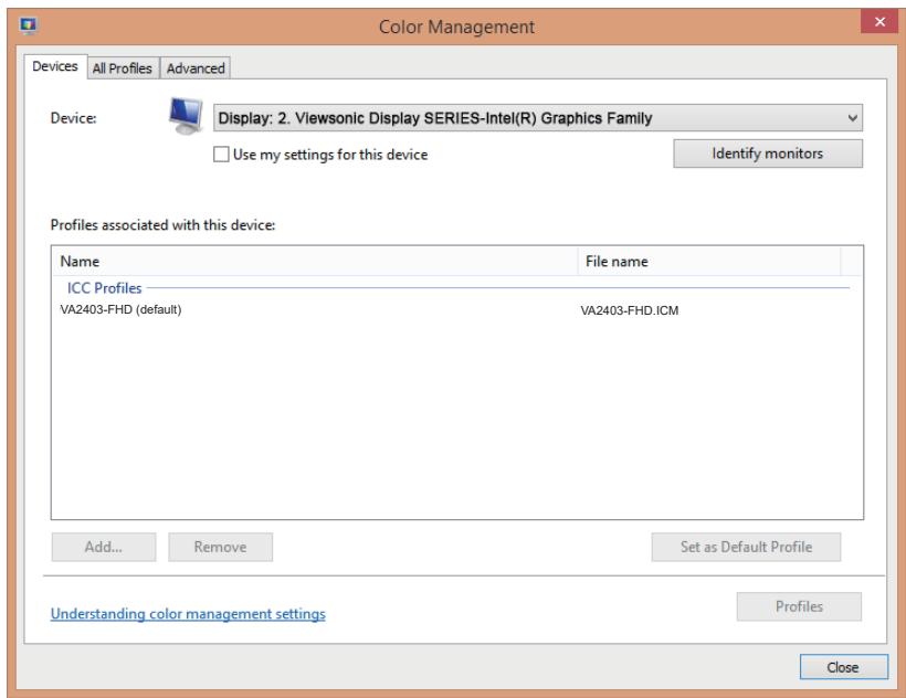VIEWSONIC VA2403H - 2-6. Installation du pilote (Configuration Windows 10) - 1