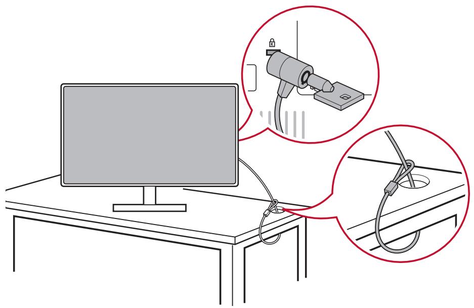 VIEWSONIC VA2403H - Utilisation du verrou Kensington - 1
