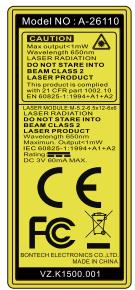 ACER P1303PW - Disposition de la télécommande (P1100A/P1100C/ P1200A/P1200B/P1200C/P1200i/P1200n/P1300WB) - 2