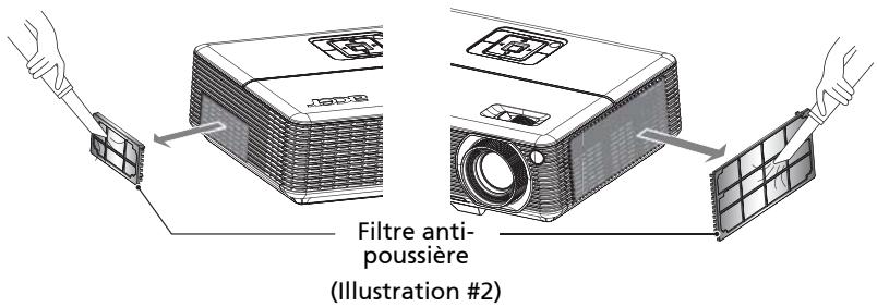 ACER P1303PW - Nettoyage des filtrres anti-poussière - 1