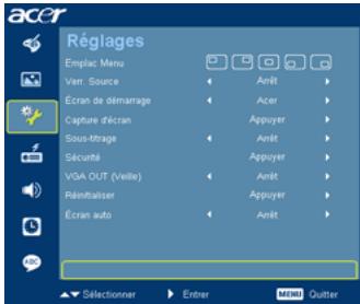 ACER P1303PW - Réglages - 4