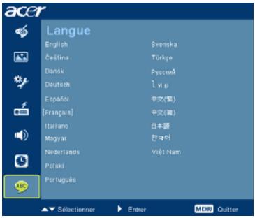 ACER P1303PW - Langue - 1
