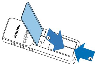 PHILIPS DVT2015 - Insérer les piles ou accus - 4